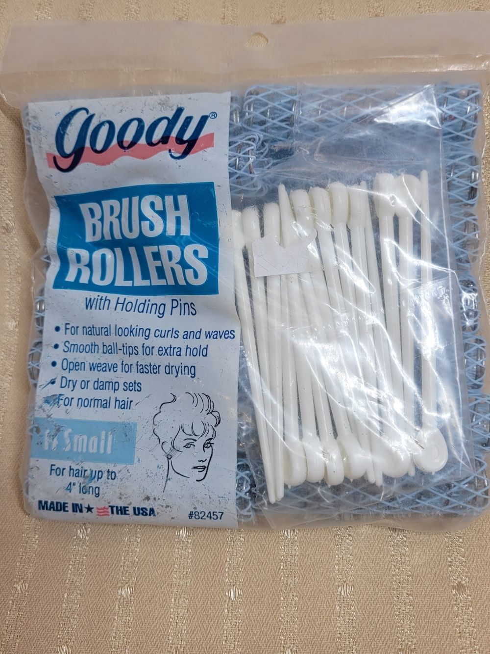 LOT of VTG Goody Brush Rollers Small Blue 2 sets of 14 Pack w/ Pins NIP!